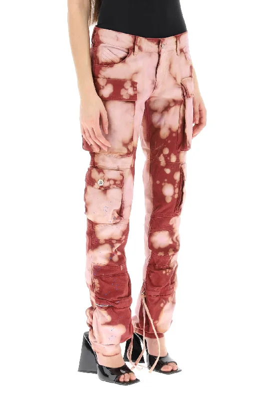 Soft velvet pants for cozy holiday outfits -essie' slim-fit tie-dye cargo pants