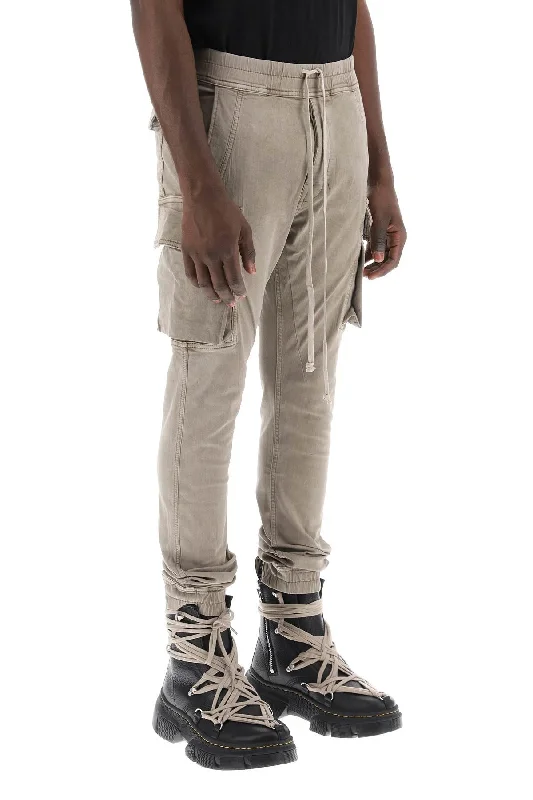 Soft cotton pants for sensitive skin comfort -Drkshdw stretch denim cargo pants in mastodon style