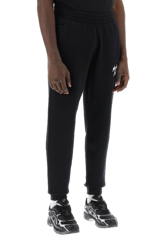 Breathable chino pants for warm climate comfort -Maison kitsune "sporty pants with handwriting