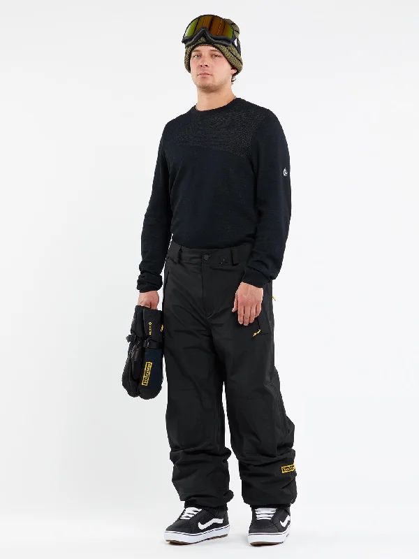 Tapered ankle pants for sleek modern silhouettes -Mens Longo Gore-Tex Pants - Black