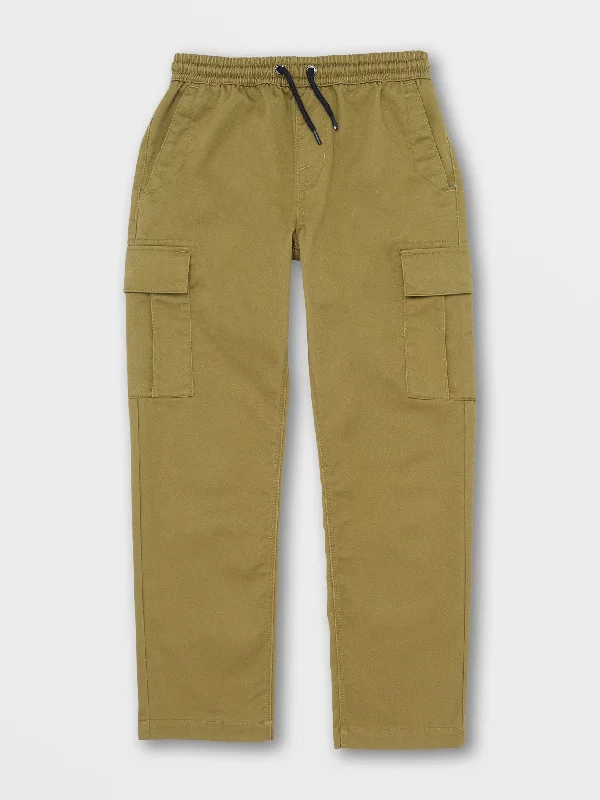 Flowy culottes pants for breezy summer style -Big Boys March Cargo Elastic Waist Pants - Old Mill