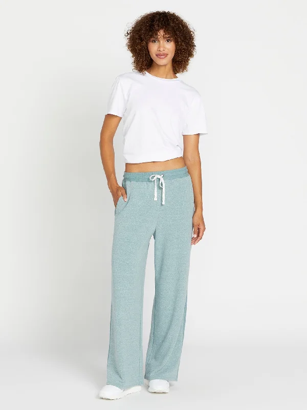 Flowy linen pants for relaxed tropical vacations -Lived in Lounge Frenchie Pants - Deep Sea