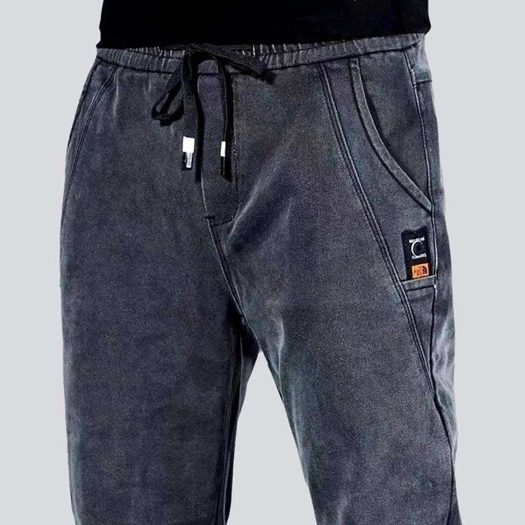 Waterproof work pants for wet job conditions -Monochrome men's denim pants