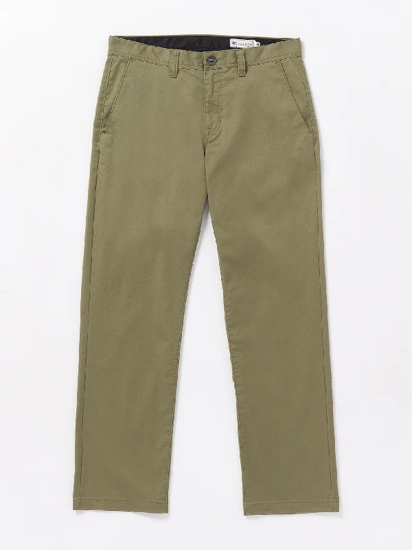 High-performance ski pants for snowy mountain slopes -Frickin Regular Stretch Chino Pants - Thyme Green