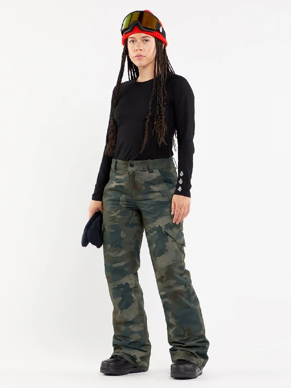 Heavy-duty work pants with tool pocket storage -Womens Bridger Insulated Pants - Cloudwash Camo