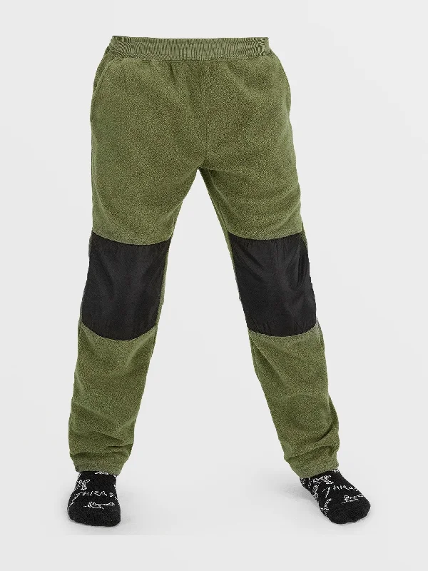 Weatherproof hiking pants for all-season trail use -Kids Polar Fleece Pants - Military