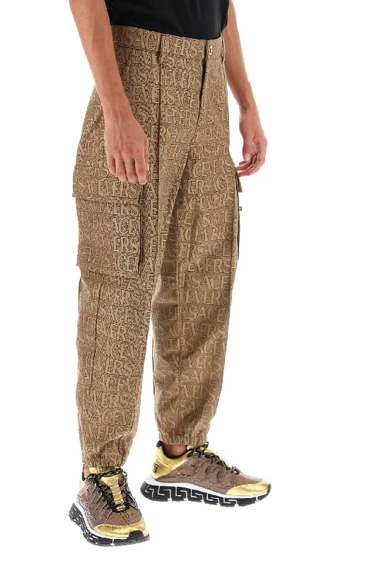 Bold patterned pants for standout fashion statements -versace allover cargo pants