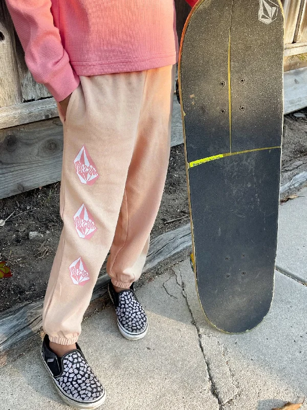 Adjustable waist pants for custom fit ease -Girls Truly Stoked Pants - Hazelnut