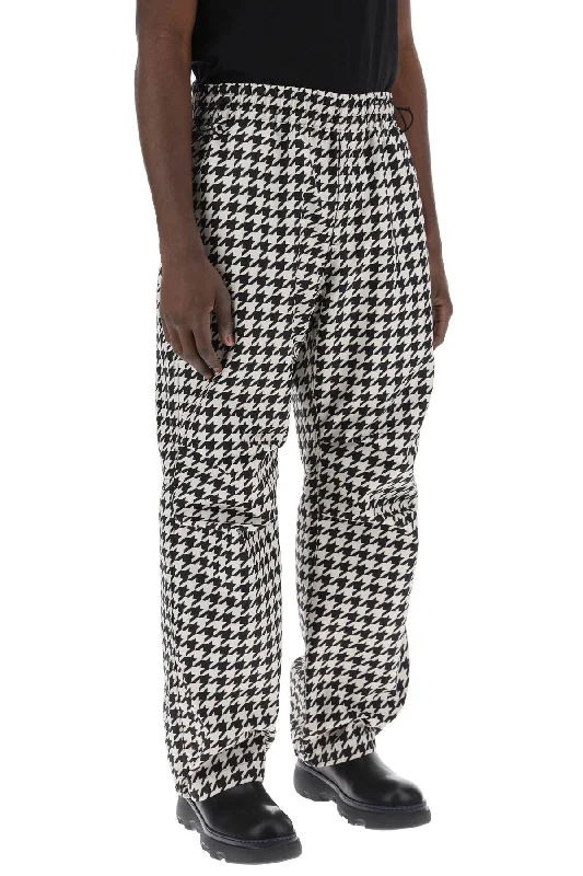 Classic straight-leg pants for versatile daily wear -Burberry workwear pants in houndstooth