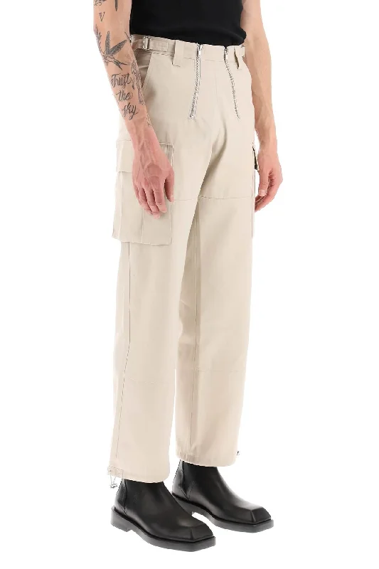 Relaxed fit pants for laid-back comfort wear -double zip cargo pants