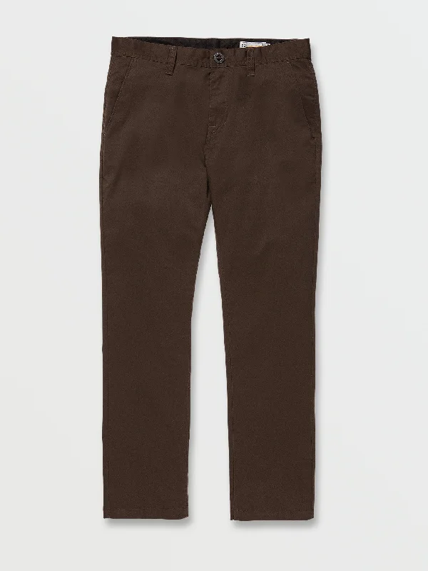 Stylish leather pants for edgy night looks -Frickin Slim Stretch Chino Pants - Dark Brown