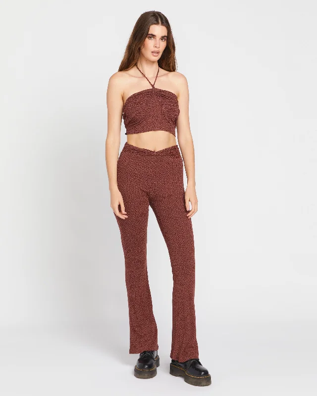 Bold patterned pants for standout fashion statements -Desert Dazin Pants - Espresso