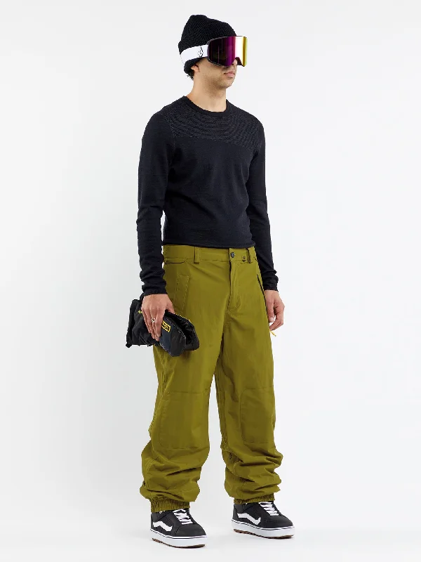 Tailored khaki pants for smart casual attire -Mens Longo Gore-Tex Pants - Moss