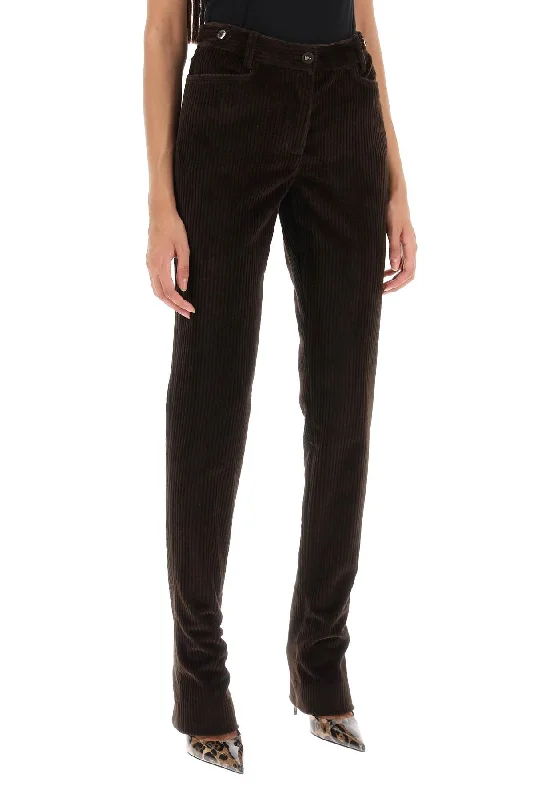 Lightweight travel pants for long flight comfort -bell-bottom corduroy pants