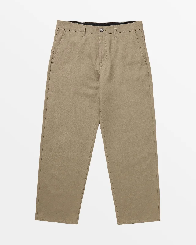 Casual drawstring pants for effortless home relaxation -Vmonty Relaxed Pants - Khaki