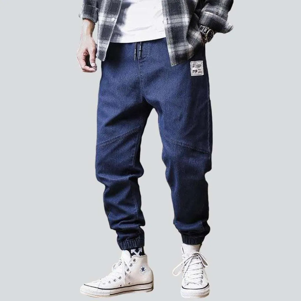 Classic wool pants for cold weather elegance -Street style men's denim pants