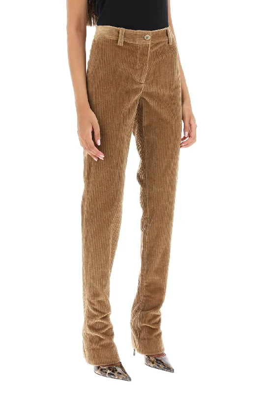 Cozy fleece pants for cold winter nights -corduroy trumpet pants