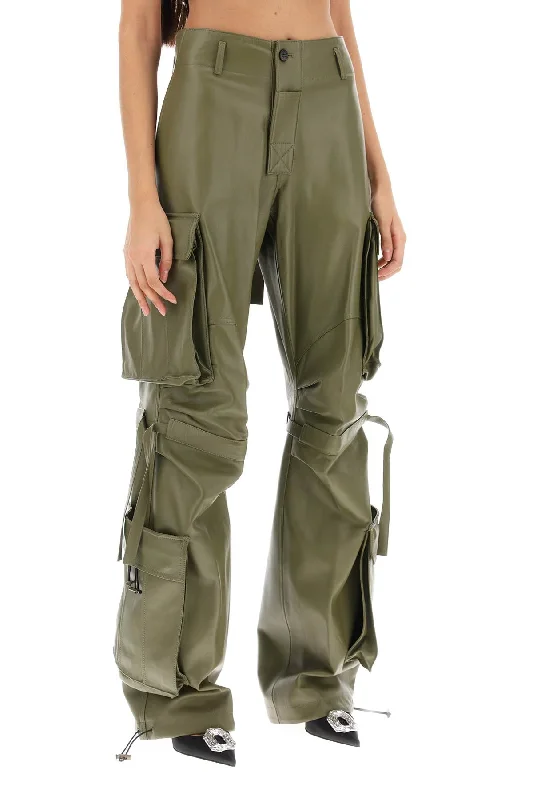 Breathable linen pants for hot summer days -lilly cargo pants in nappa leather