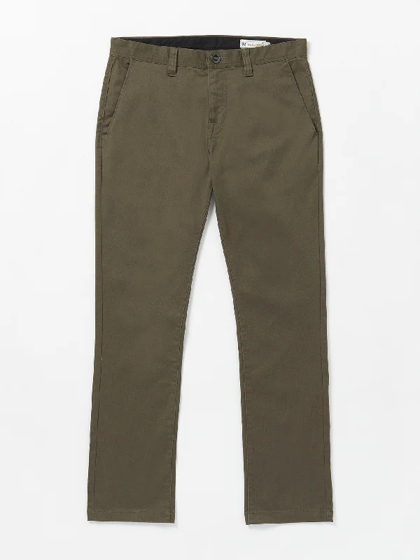 Soft velvet pants for cozy holiday outfits -Frickin Slim Stretch Chino Pants - Bison