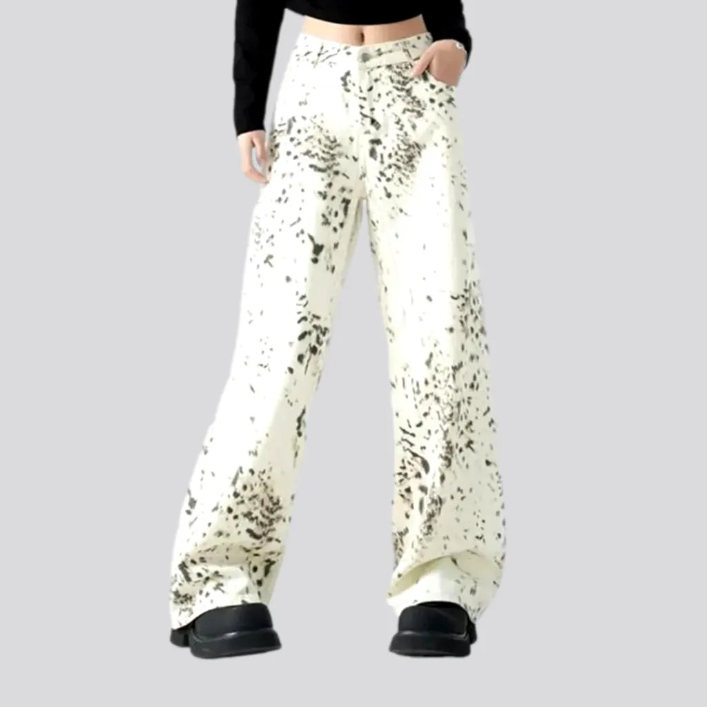 Affordable denim pants for everyday rugged use -White women's denim pants