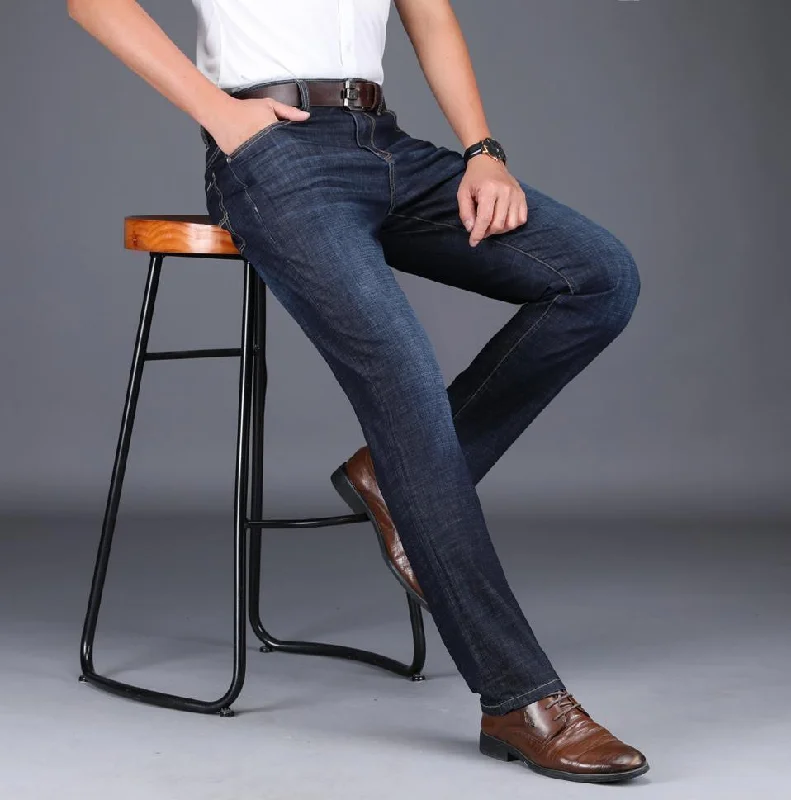 Affordable denim pants for everyday rugged use -Straight Jeans Pants For Men