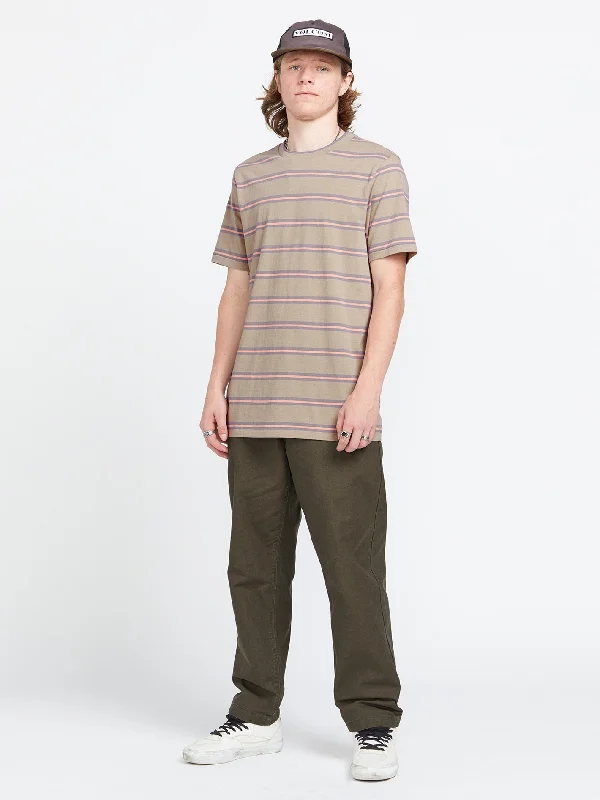 Classic straight-leg pants for versatile daily wear -Volcom Entertainment Hockey Dad Pants - Wren