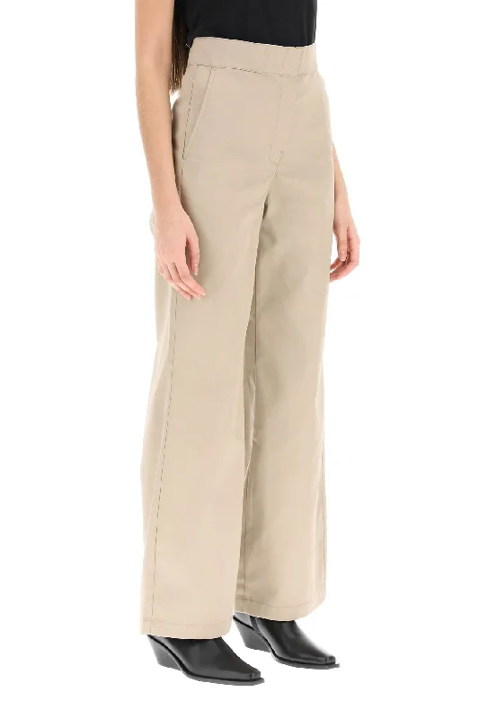 High-rise flare pants for vintage chic appeal -reversed waistband chino pants