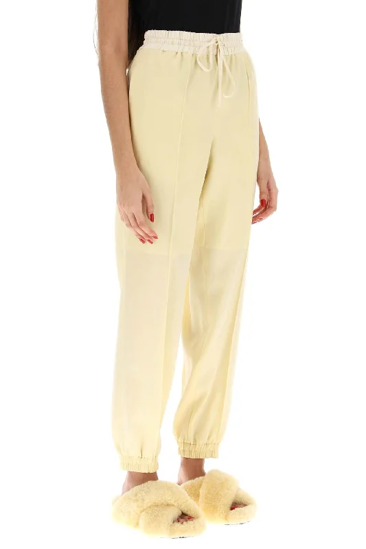 High-rise flare pants for vintage chic appeal -virgin wool jogger pants