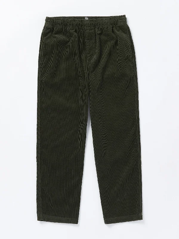 Tailored dress pants for professional office meetings -Psychstone Elastic Waist Pants - Squadron Green