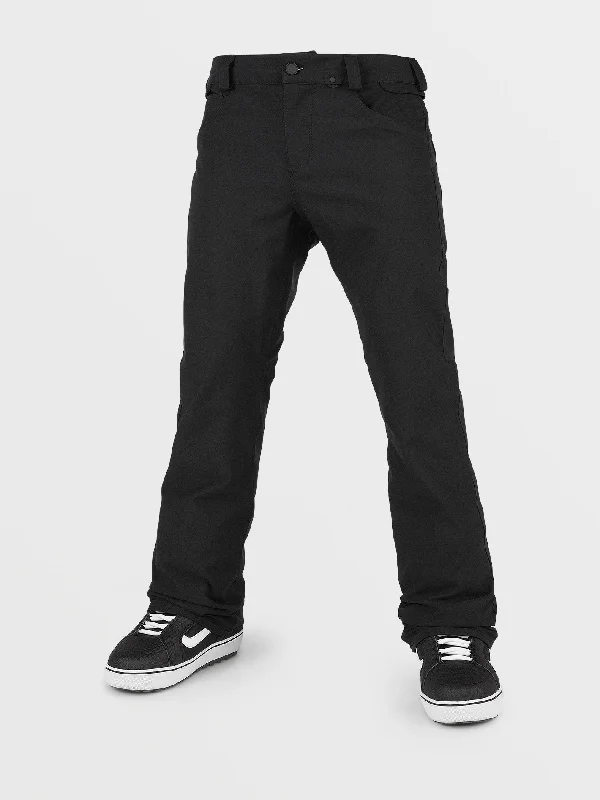 Quick-dry cargo pants for fishing trip practicality -Mens 5-Pocket Tight Pants - Black