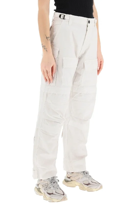 Casual twill pants for easygoing daily outfits -julia' ripstop cotton cargo pants