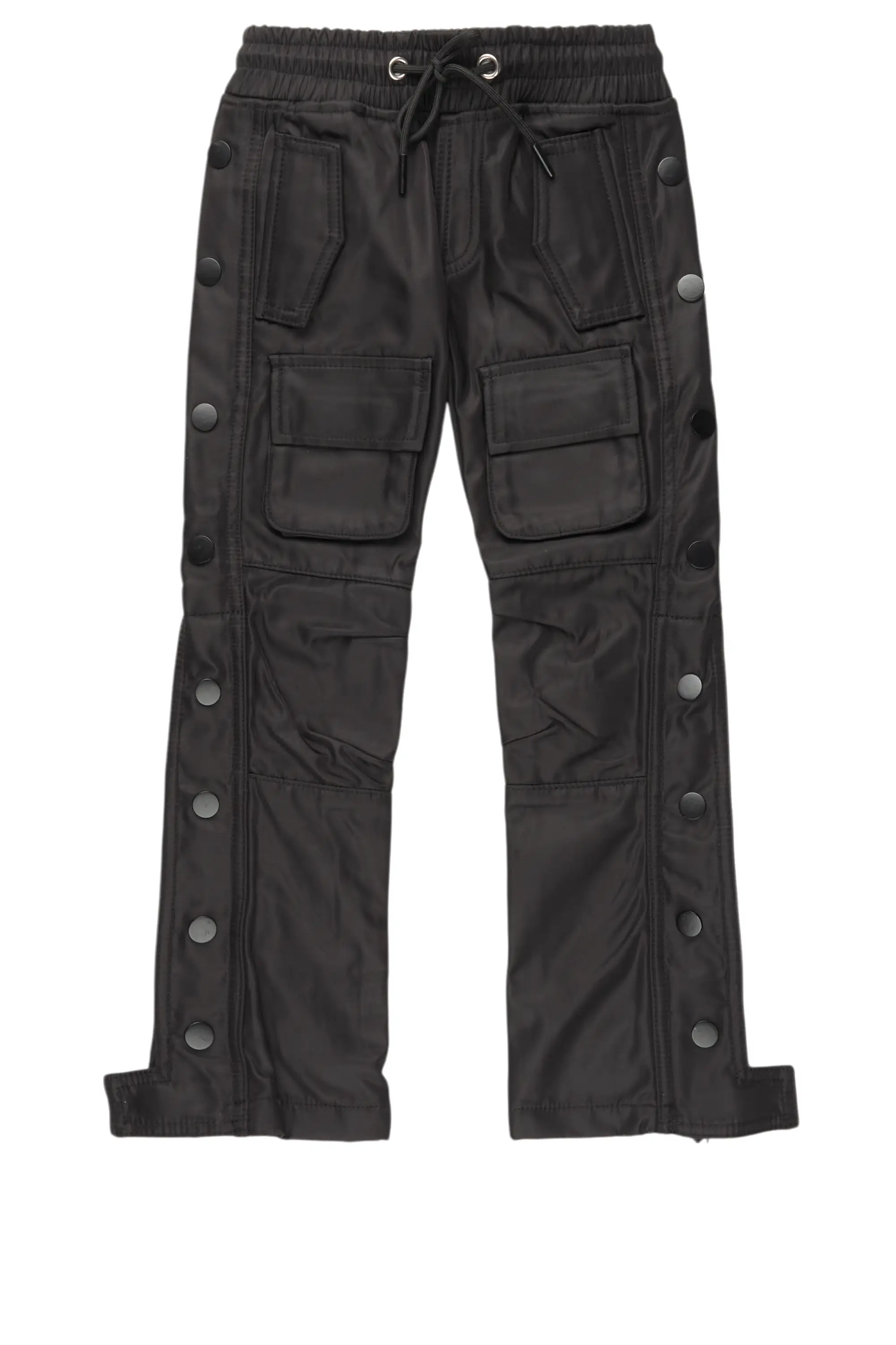 Tailored slim pants for polished business looks -Boys Yuri Black Nylon Pants