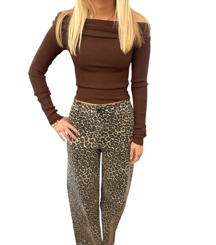 Weather-resistant pants for unpredictable climate needs -Leopard pants