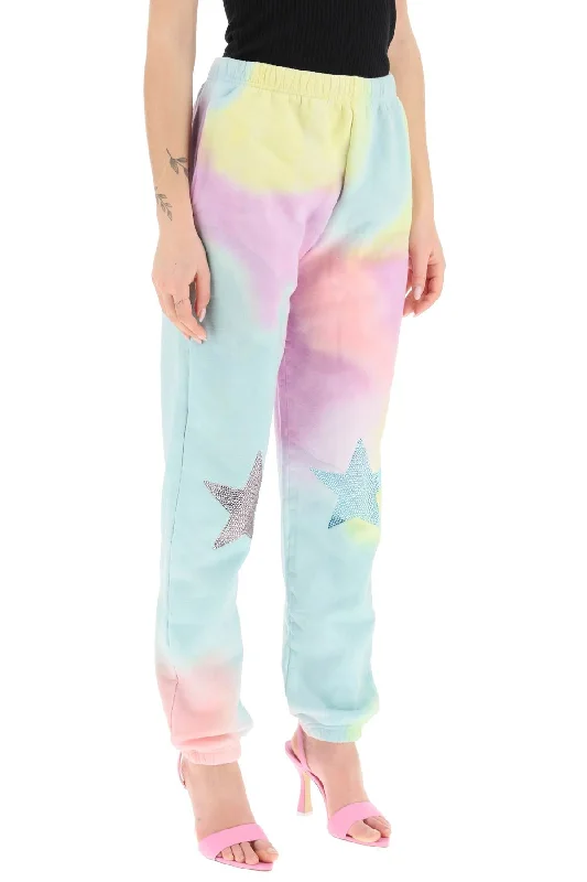 Insulated snow pants for winter outdoor fun -scholastic' tie-dye jogger pants with rhinestones