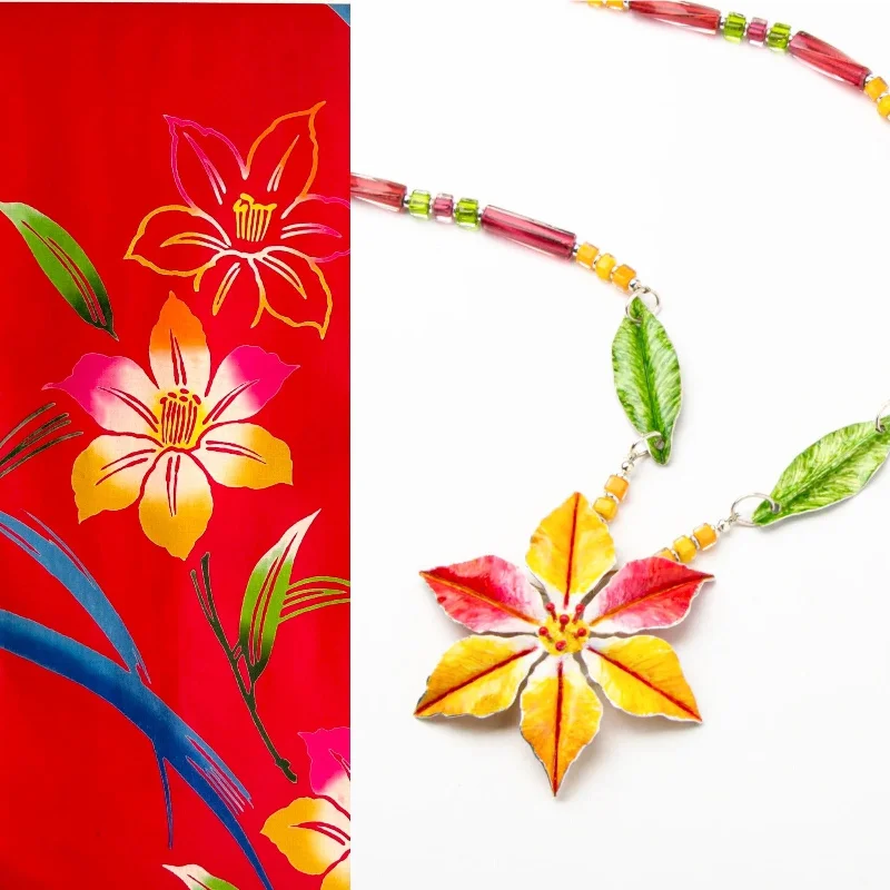 Necklaces and pendants with diamond pendants for a luxurious sparkling effect-Lily Flowers -	Lilly Necklace