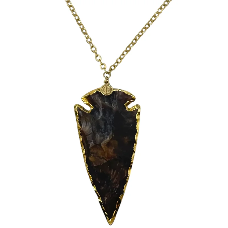 Best necklaces and pendants with intricate filigree for vintage-inspired elegance-Agate Arrowhead Pendant Necklace By Unbranded