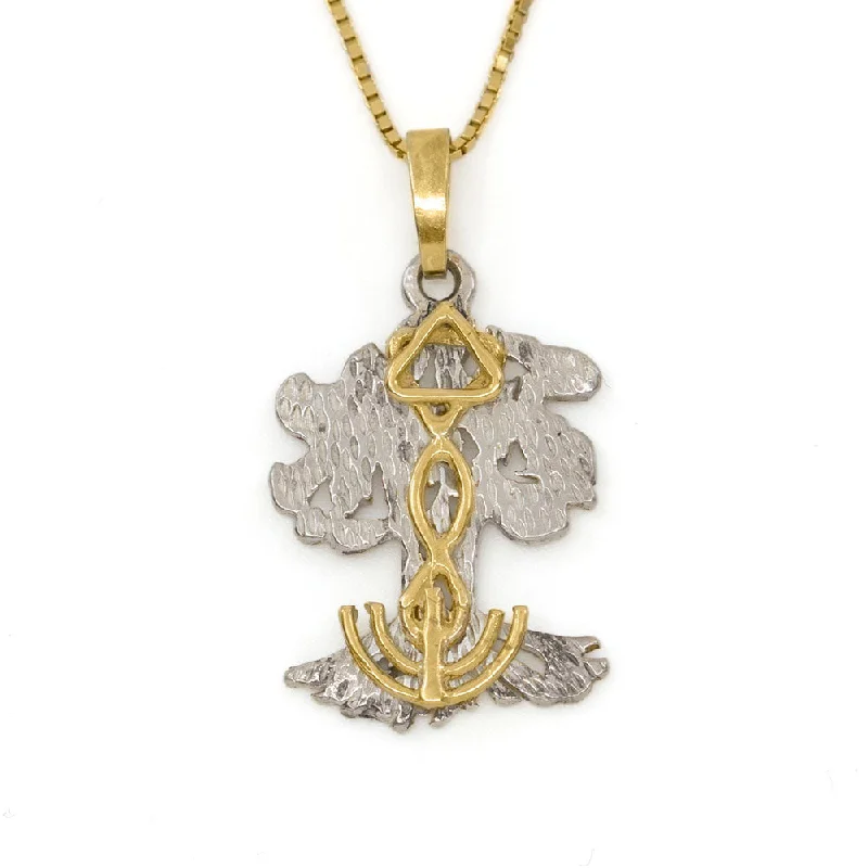 Necklaces and pendants with diamond pendants for a luxurious sparkling effect-Olive Tree Grafted-In Small Pendant