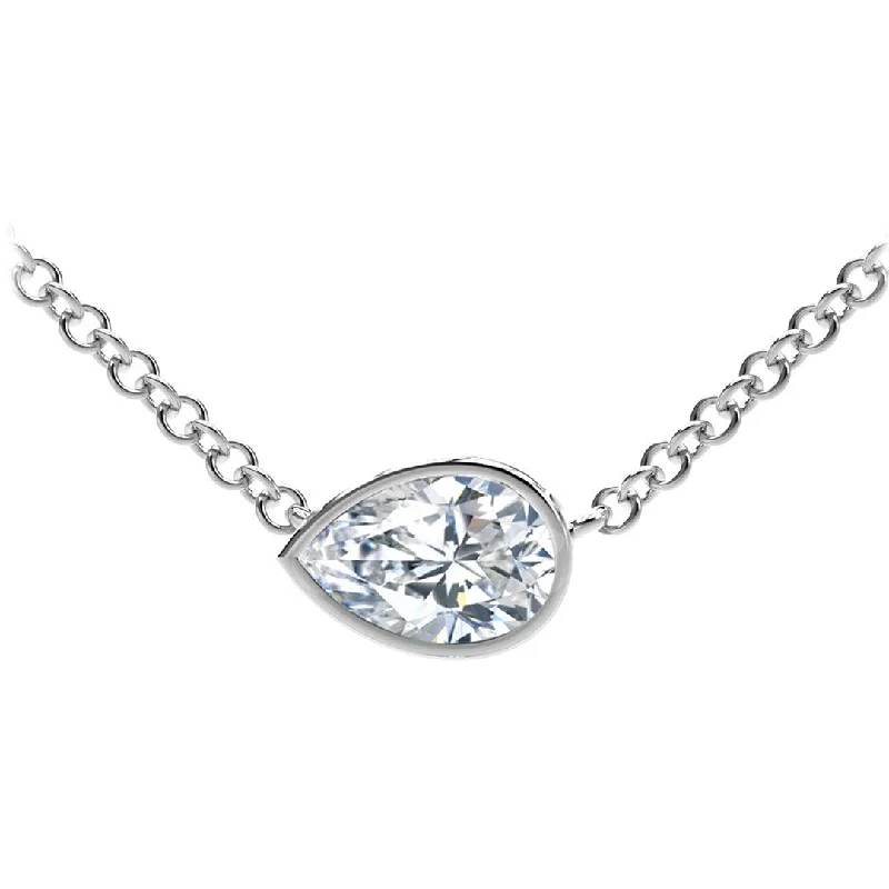 Necklaces and pendants with star-shaped designs for a whimsical, celestial touch-Pear Diamond Necklace