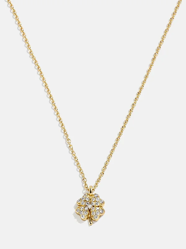 Elegant necklaces and pendants with infinity symbols for timeless designs-18K Gold Motif Necklace - Clover