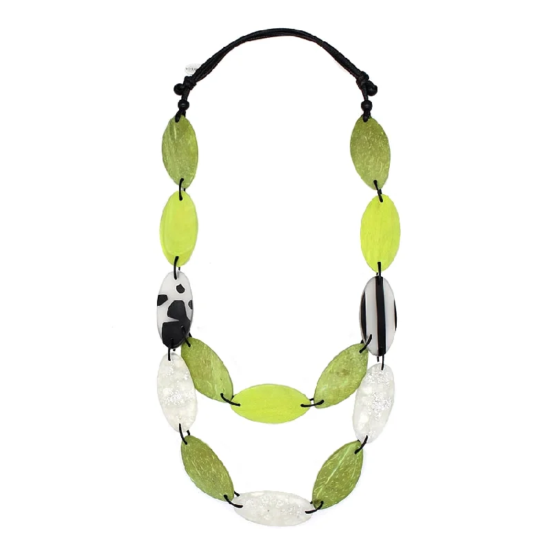 Best necklaces and pendants with art deco elements for a vintage, glamorous design-Lime Emerson Ellipse Bead Necklace