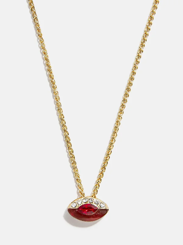 Best necklaces and pendants with butterfly wings for a delicate, graceful style-Clove Semi Precious Birthstone Necklace - Garnet