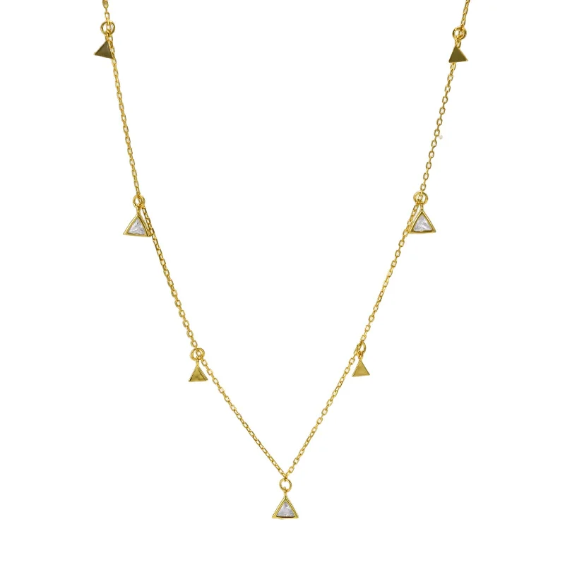 Unique necklaces and pendants with vintage-inspired designs for timeless appeal-**NEW** Delta Pyramid Station Necklace