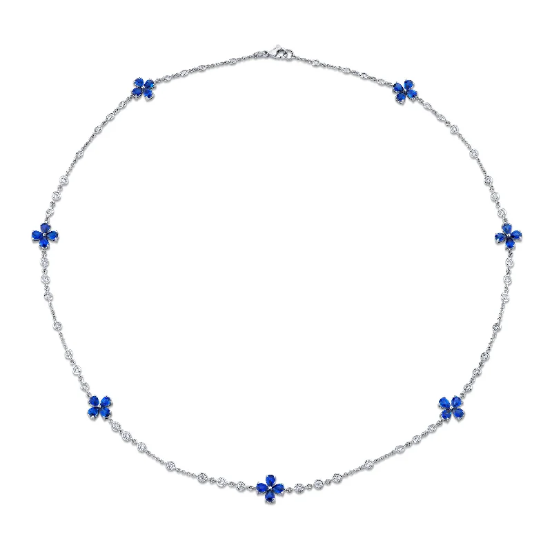 Best necklaces and pendants with infinity hearts for a romantic, eternal symbol-10.37ctw Sapphire & Diamond Necklace