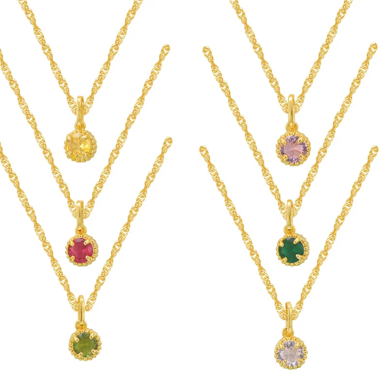 Stylish necklaces and pendants with diamonds for a glamorous and elegant look-You're a Gem Birthstone Necklace