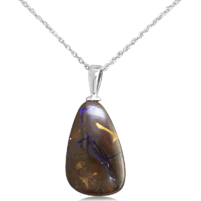 Elegant necklaces and pendants with gold chains for a chic, timeless appearance-Sterling Silver Small Boulder Pendant