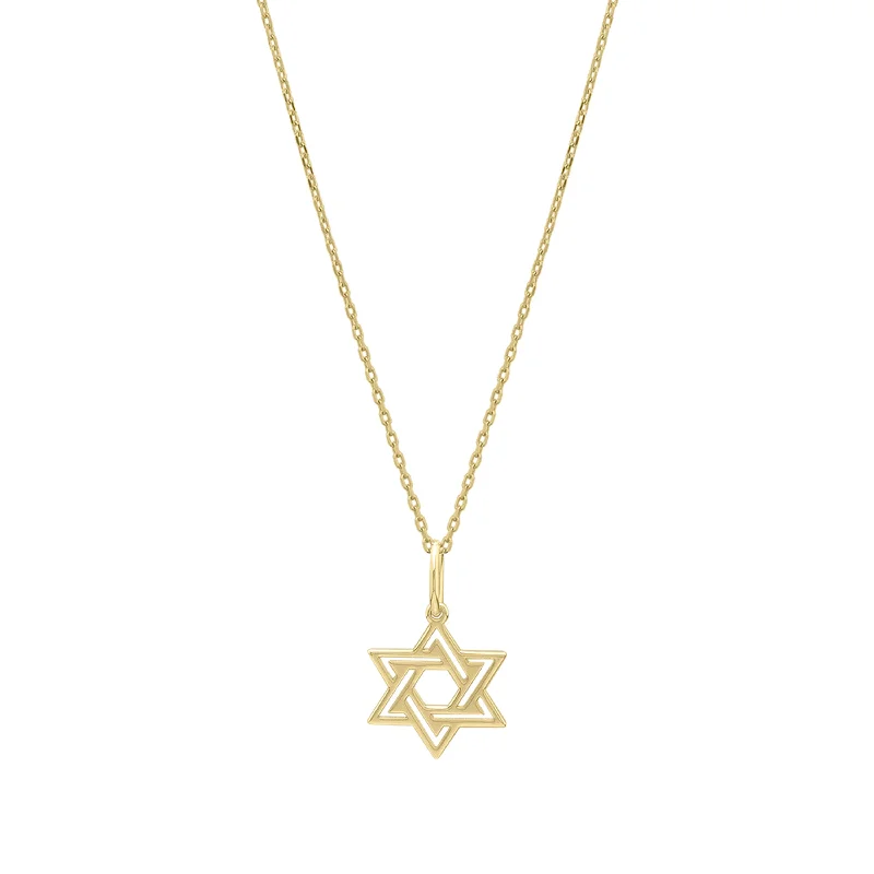 Trendy necklaces and pendants with statement pieces for a bold fashion statement-14K Gold Star of David Pendant