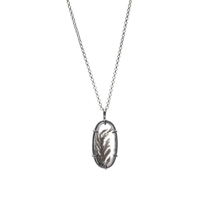 Elegant necklaces and pendants with infinity symbols for timeless designs-Delicate Dendritic Agate Necklace