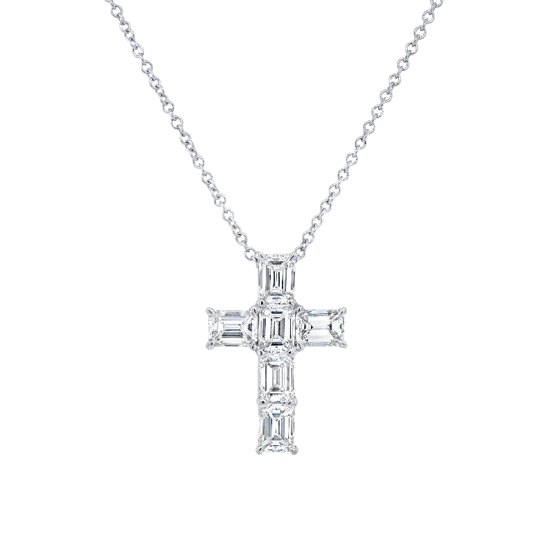 Beautiful necklaces and pendants with moon and star charms for a dreamy effect-1.23ctw Diamond Cross Brooch Pendant