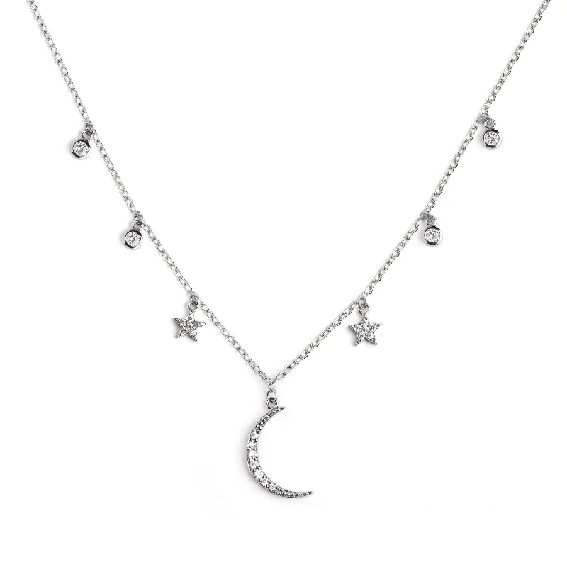 Necklaces and pendants with infinity love symbols for an eternal, romantic gesture-Midnight Sky Silver Necklace