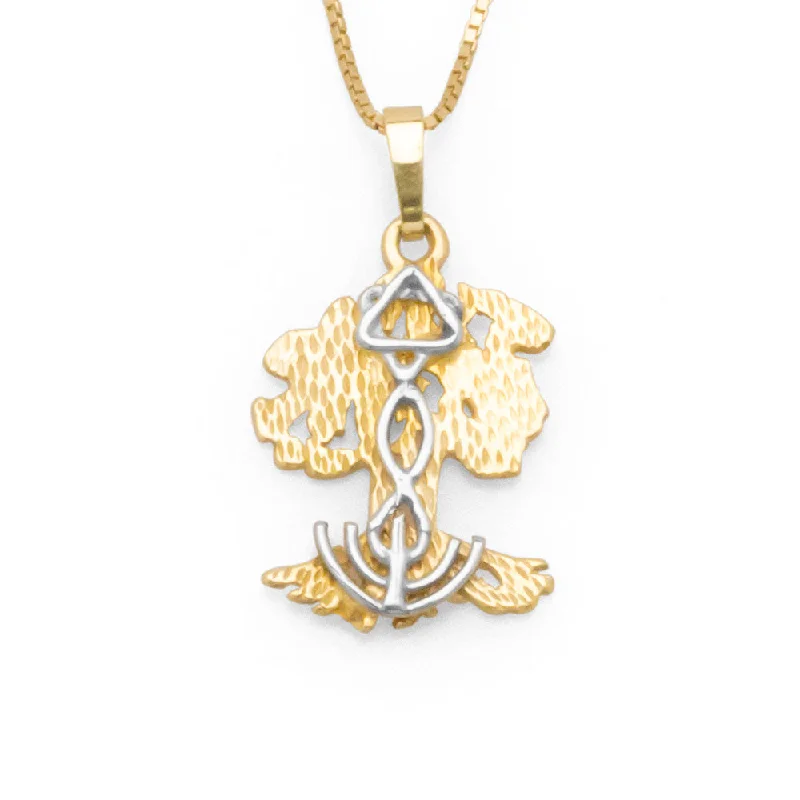 Best necklaces and pendants with floral designs for a feminine and elegant feel-Olive Tree Grafted-In Small Gold Pendant